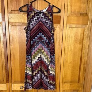 Jones Studio Geometric Pattern Dress
